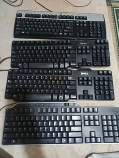 Original Dell and hp keyboards, good as new with Dell laser Mouse