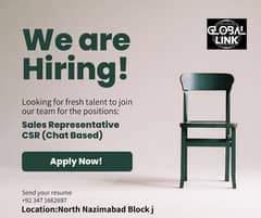 International customer sales representative (Chat based)