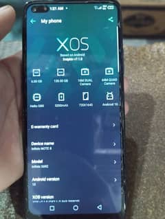 Infinix Note 8 condition 10/6