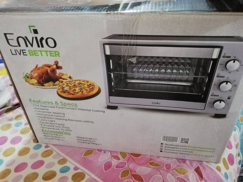 Enviro micro wave  oven pizza toaster new box packed four time used 0
