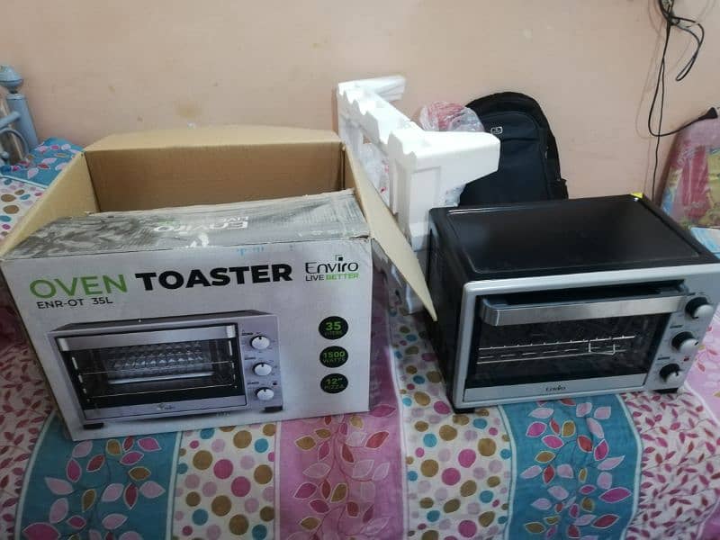 Enviro micro wave  oven pizza toaster new box packed four time used 5