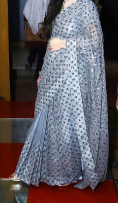 heavy embroided saree