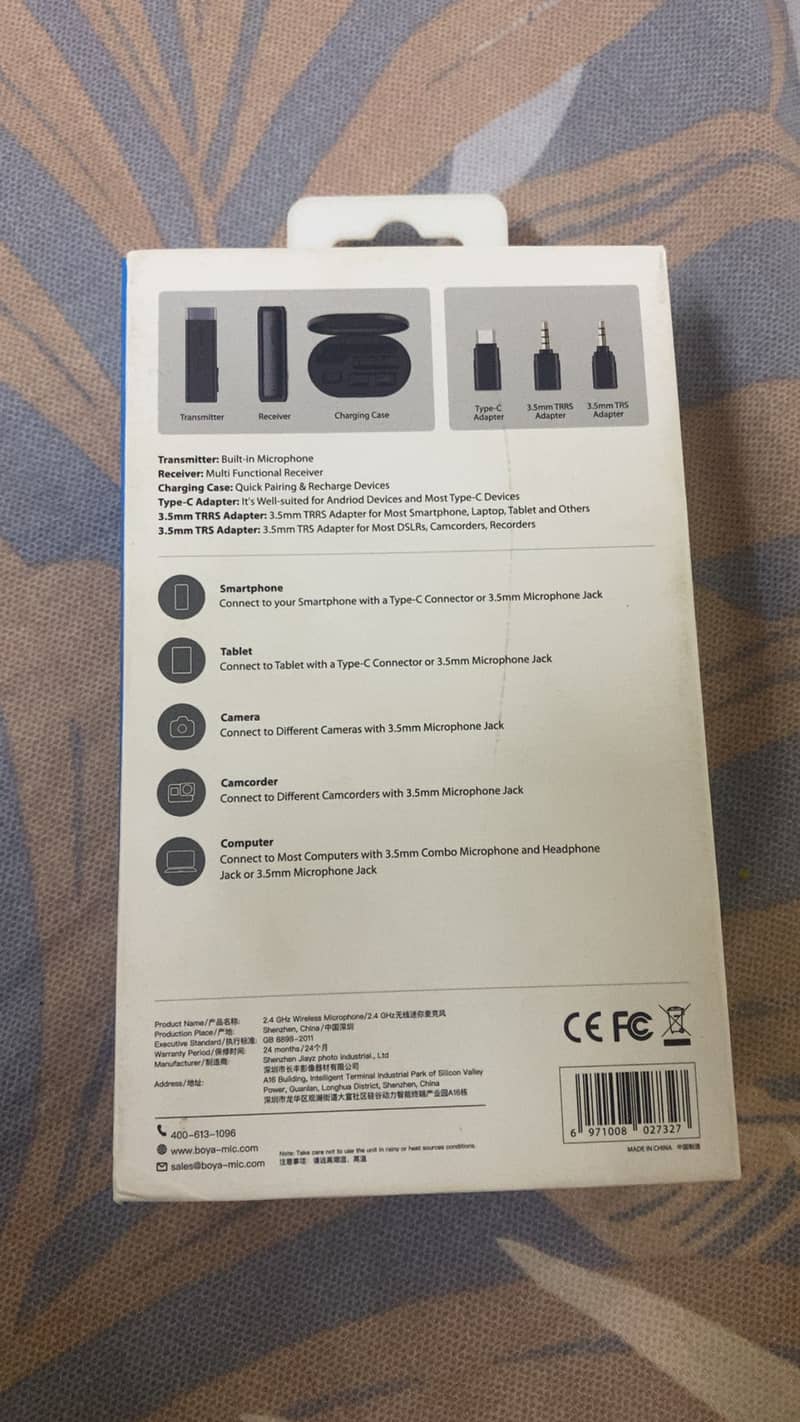 Rapoo computer camera and BOYA wireless microphone 5
