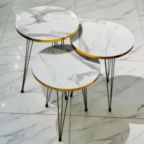 Nesting set of 3 tables for home usage 0