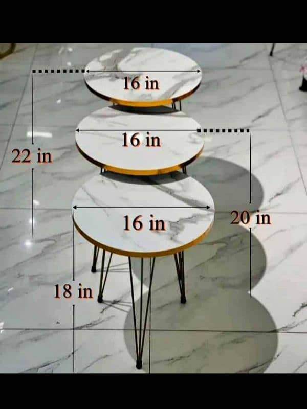 Nesting set of 3 tables for home usage 2