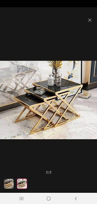 Nesting tables set X shape 0