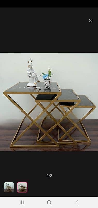 Nesting tables set X shape 2