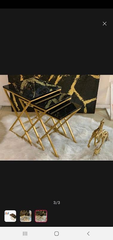 Nesting tables set X shape 3