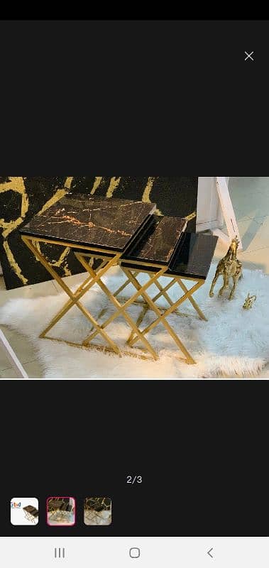 Nesting tables set X shape 4