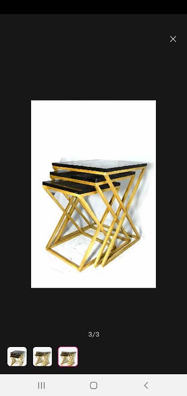 Nesting tables set X shape 7