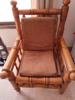 2 Wooden chairs with 2 tables