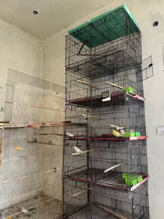 iron cage and boxes
