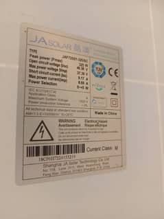 JA solar panals 325 watt almost new for sale