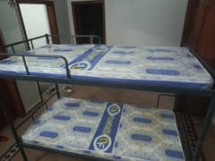 Metal Bunk Bed / Corner Less Double Storey Bed / Double Dacker