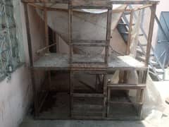 wooden cage available 5ft 8 inch lambj or 3 ft. 1 inch churai