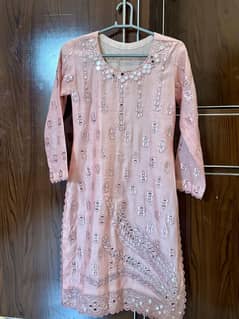 3 piece pink colour mirror dress