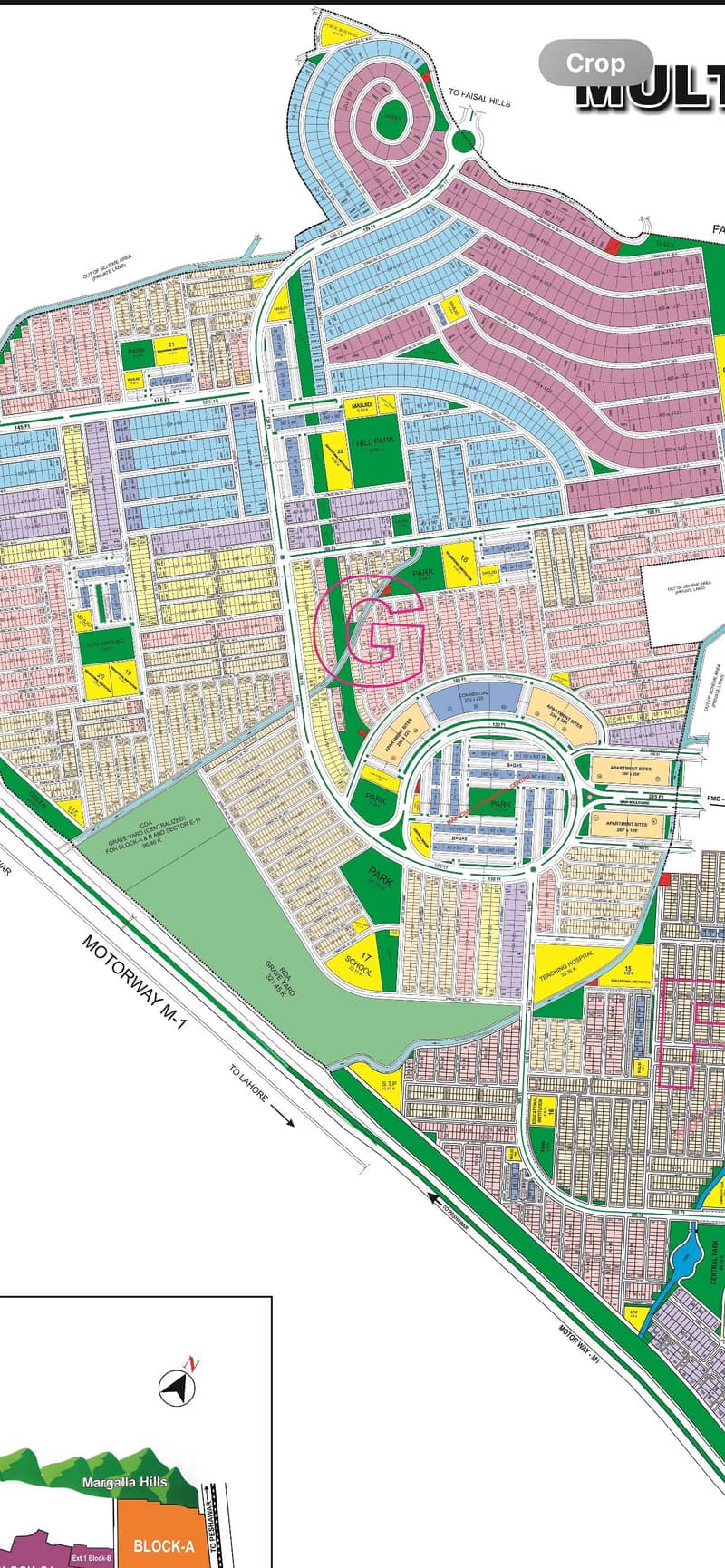 Multi garden Sector B17, Block G 10,14 and 18 Marla plot for sale 1