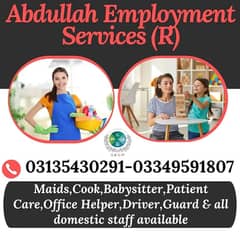 Maids / House Maids / Chef / House Cook / Baby Sitter maid available