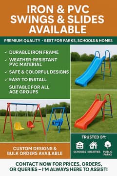IRON & PLASTIC SLIDES INDOOR ' Play Areas Swings, Slides, Trampolines
