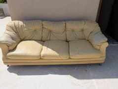 5 seater sofa set, light orange color