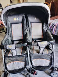 Imported Double Baby Pram for Twin's