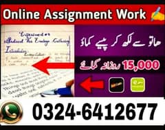Assignment Job / Part Time Full Time Job / Job for male and female
