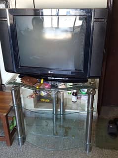 L. G original TV and TV trolly for sale
