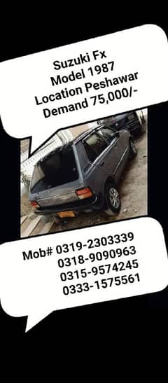 only call me,Suzuki FX 1987,available at Peshawar
