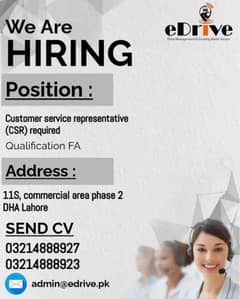 Call center / Customer services / CSR