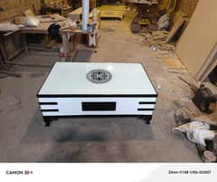 Wooden table/ Centre Table / Glass TOP/SET of tables/versace desig