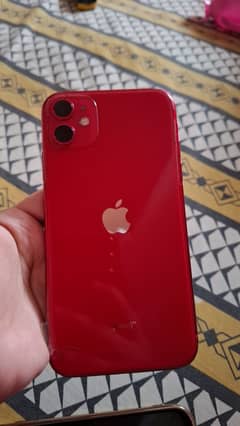 iphone 11 pta aprroved 64gb red colour all okay condition b achi hai