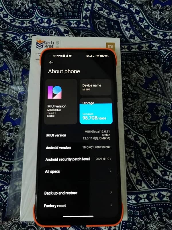 Mi 10t 10/10 condition scratchless condition 8/128 1