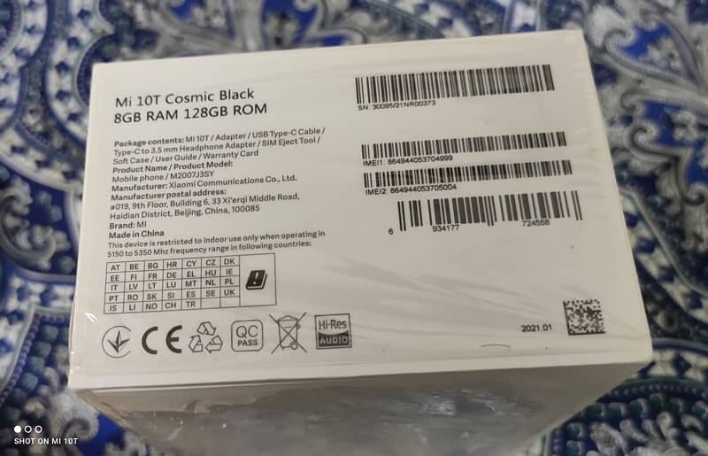 Mi 10t 10/10 condition scratchless condition 8/128 3