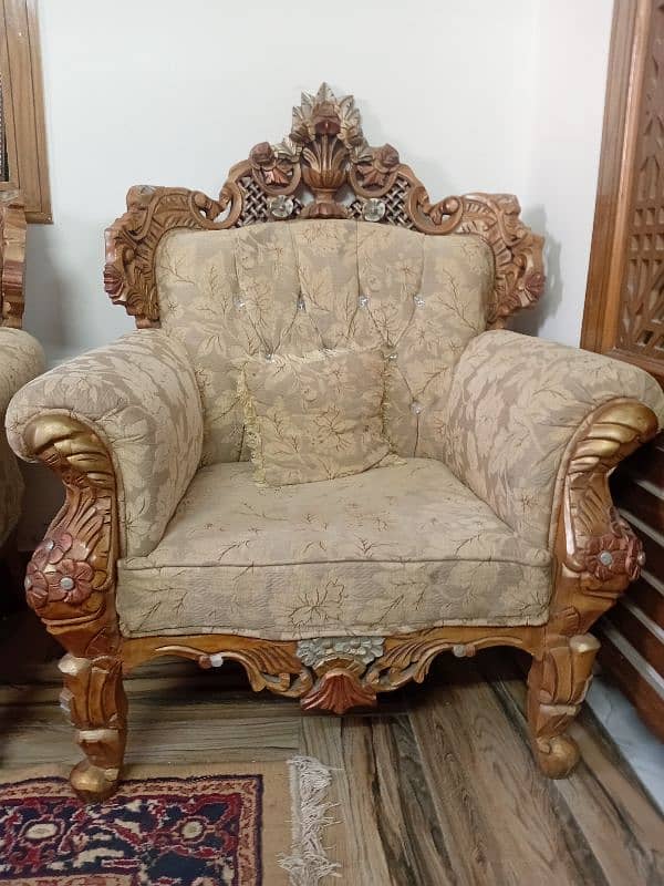 chinyoti sofa 7 seater set with center tables set 0