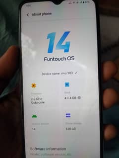 Vivo y03 4.4 . 128 full box for sale only. . . .