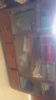 5 seater sofa and one showcase table