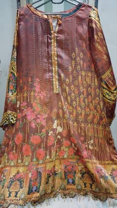 printed silk kurta