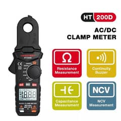 HABOTEST HT200D Digital Clamp Meter 2000 Counts True RMS 600V Voltage