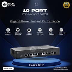 Cisco SG350-10PP –10-Port Gigabit PoE Managed Switch (Renewed)