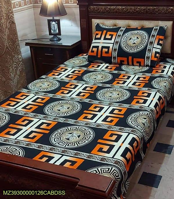 4 Pcs Crystal Cotton Printed Single Bedsheets 2