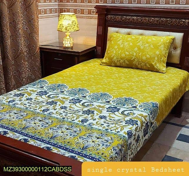 4 Pcs Crystal Cotton Printed Single Bedsheets 5