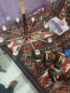 Chandelier fanoos and wall lights