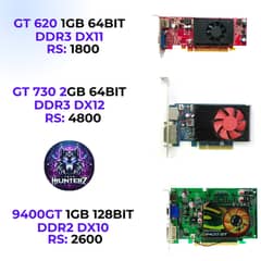 AMD, Nvidia Graphics Card GT 620, 730, AMD 7470,7570, 8570, R7 430,450