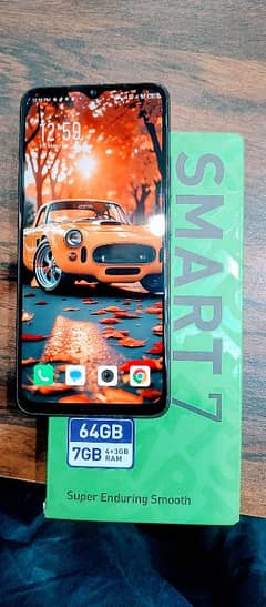 Infinix smart 7 4+3 64 box charge 10by10