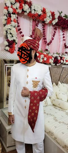 Luxury Mens/Groom Sherwani, Dulha Dress with Turban and Khussa