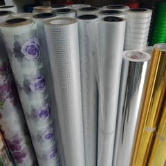 marble sheet,glass paper,furniture tape. gypsum ceiling.  rock wall