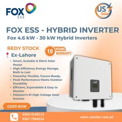 FOX ESS Hybrid Inverters –4.6kW to 30kW-Solar inverter|10-Yr Warranty