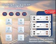 Sunwoda Lithium Ion Battery -51.2V 100Ah |Solar Battery