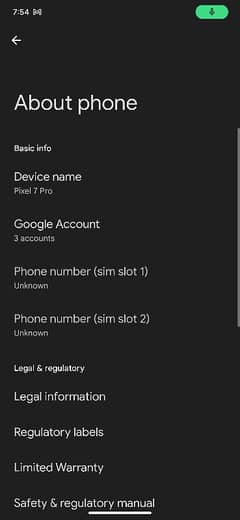 Google pixel 7 pro PTA