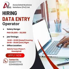 We are Hiring data Entry Operators